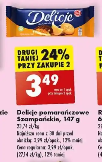 Biedronka Delicje pomarańczowe Szampańskie, 147 g oferta