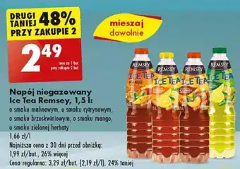 Biedronka Napój niegazowany Ice Tea Remsey, 1,5 l oferta