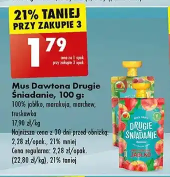 Biedronka Mus Dawtona Drugie Śniadanie, 100 g oferta