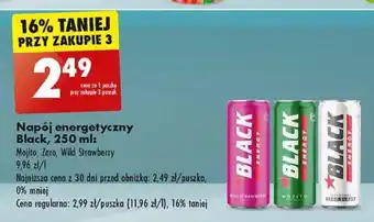 Biedronka Napój energetyczny Black, 250 ml oferta