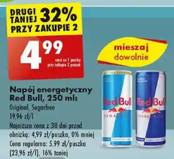 Biedronka Napój energetyczny Red Bull, 250 ml oferta