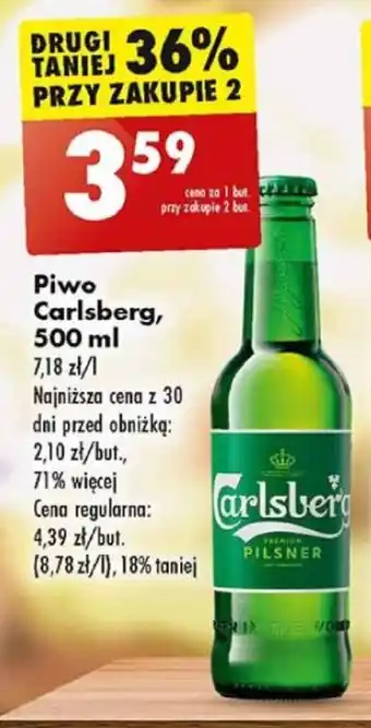 Biedronka Piwo Carlsberg, 500 ml oferta