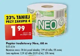 Biedronka Papier toaletowy Neo, 68 m oferta