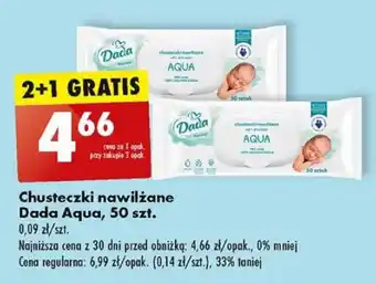 Biedronka Chusteczki nawilżane Dada Aqua, 50 szt. oferta