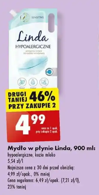 Biedronka Mydło w płynie Linda, 900 ml oferta