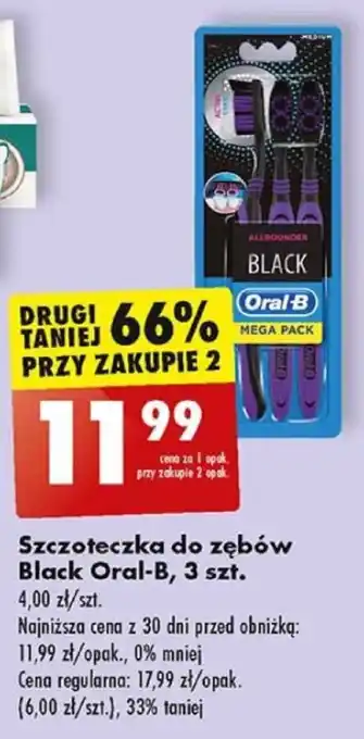 Biedronka Szczoteczka do zębów Black Oral-B, 3 szt. oferta
