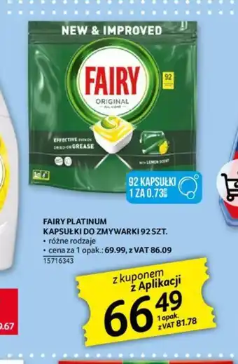 Selgros FAIRY PLATINUM KAPSUŁKI DO ZMYWARKI 92 SZT. oferta