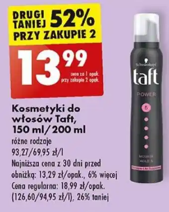 Biedronka Kosmetyki do włosów Taft, 150 ml/200 ml oferta