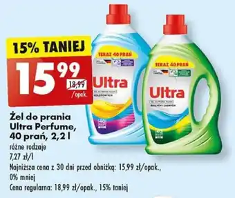 Biedronka Żel do prania Ultra Perfume, 40 prań, 2,2 l oferta