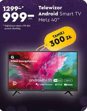 Biedronka Telewizor Android Smart TV Metz 40" oferta