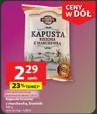 Auchan Kapusta kiszona z marchewką dominik 500g oferta