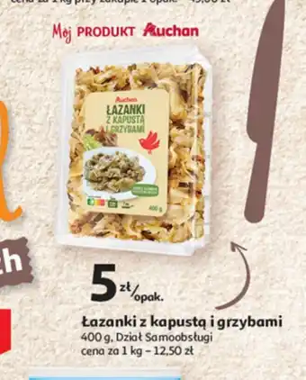 Auchan Łazanki z kapustą i grzybami 400 g oferta