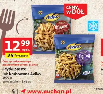 Auchan Frytki proste 1500g oferta