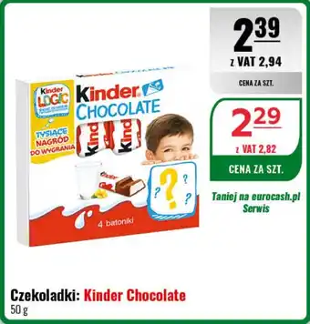 Eurocash Czekoladki: Kinder Chocolate 50 g oferta