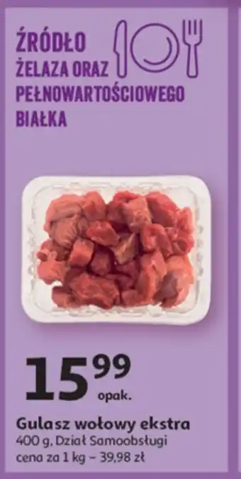 Auchan Gulasz wołowy ekstra 400 g oferta