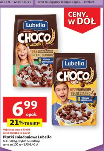 Auchan Płatki śniadaniowe Lubella 400-500g oferta