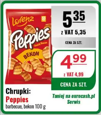 Eurocash Chrupki: Peppies 100 g oferta