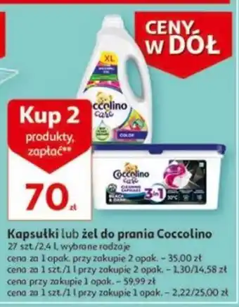 Auchan Kapsułki lub żel do prania Coccolino 27 szt./2.4 l oferta