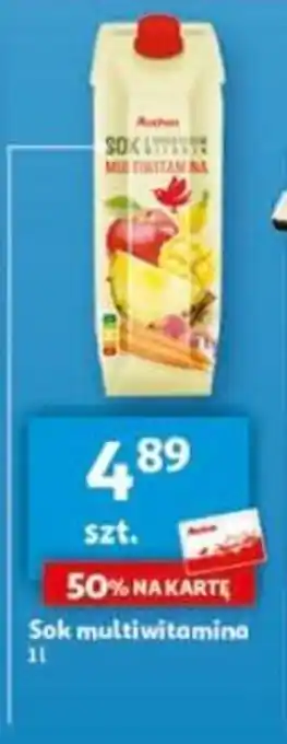 Auchan Sok multiwitamina 1l oferta