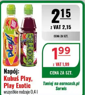 Eurocash Napój Kubuś Play Play Exotic 0,4l oferta