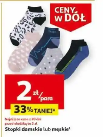 Auchan Stopki damskie lub męskie oferta