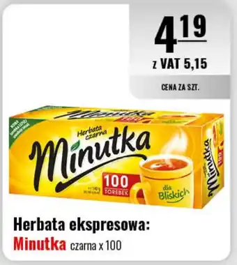 Eurocash Herbata ekspresowa: Minutka czarna x 100 oferta