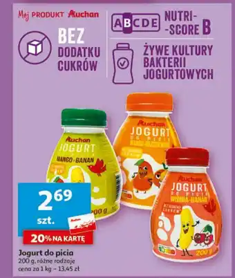 Auchan Jogurt do picia 200 g oferta