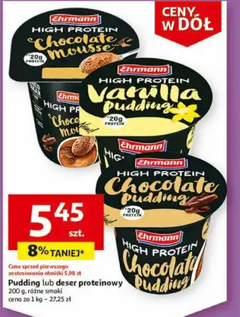 Auchan Pudding lub deser proteinowy 200 g oferta
