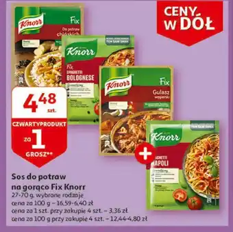 Auchan Sos do potraw na gorąco Fix Knorr 27-70 g oferta