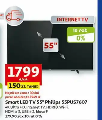 Auchan Smart LED TV 55" Philips 55PUS7607 oferta