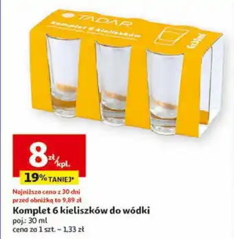 Komplet 6 kieliszków do wódki