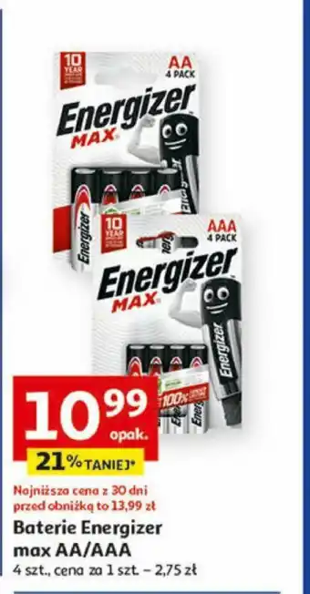 Auchan Baterie Energizer max AA/AAA oferta