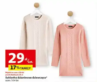 Auchan Sukienka dzianinowa dziewczęca oferta