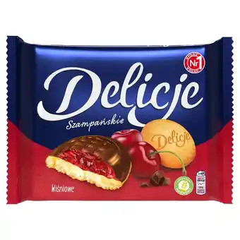 Globi Delicje szampańskie biszkopty z galaretką wiśniową oblewane czekoladą 294 g oferta