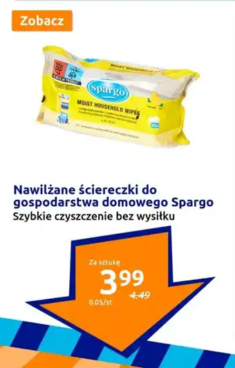 Action Nawilżane ściereczki do gospodarstwa domowego Spargo oferta