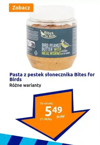Action Pasta z pestek słonecznika Bites for Birds oferta