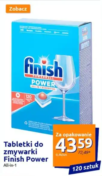 Action Tabletki do zmywarki Finish Power All-in-1, 120 szt. oferta