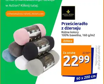 Action Prześcieradło z dżerseju 90 x 200 cm oferta