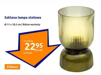 Action Szklana lampa stołowa oferta