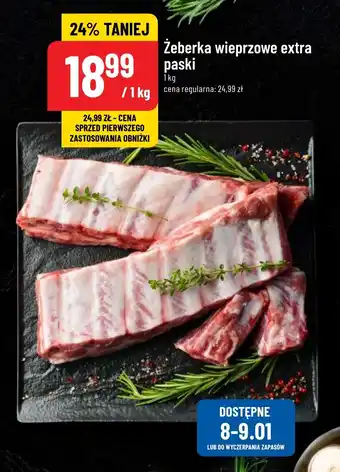 Polomarket Żeberka wieprzowe extra paski 1 kg oferta