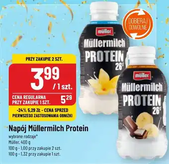 Polomarket Napój Müllermilch Protein Müller, 400 g oferta