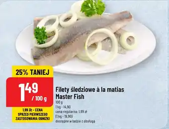 Polomarket Filety śledziowe à la matias Master Fish 100g oferta