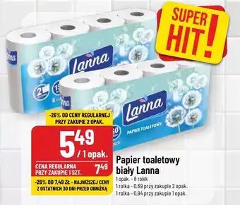 Polomarket Papier toaletowy biały Lanna oferta