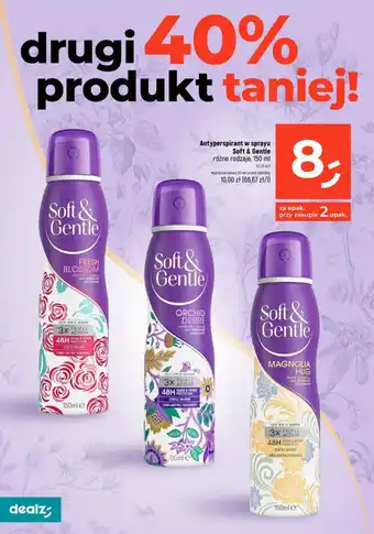 Dealz Antyperspirant w sprayu Soft & Gentle 150 ml oferta
