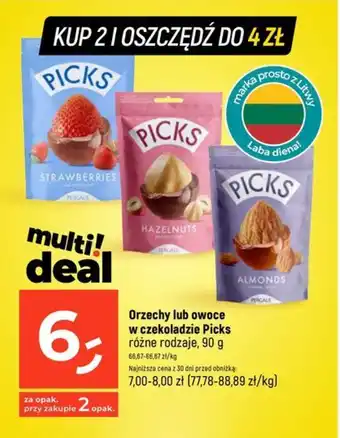 Dealz Orzechy lub owoce w czekoladzie Picks 90 g oferta