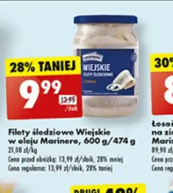 Biedronka Filety śledziowe Wiejskie w oleju Marinero, 600 g oferta