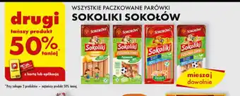 Biedronka WSZYSTKIE PACZKOWANE PARÓWKI SOKOLIKI SOKOŁÓW oferta