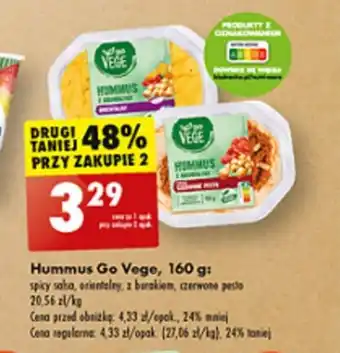 Biedronka Hummus Go Vege 160g oferta