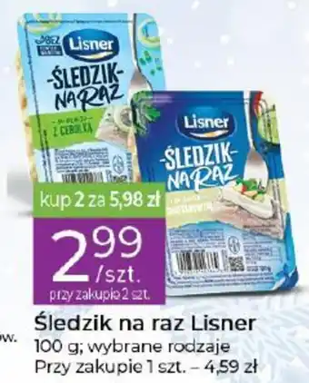 Stokrotka Śledzik na raz Lisner 100 g oferta