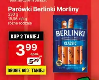 Delikatesy Centrum Parówki Berlinki Morliny 250g oferta